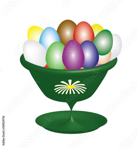 Easter colored eggs vector format object isolated