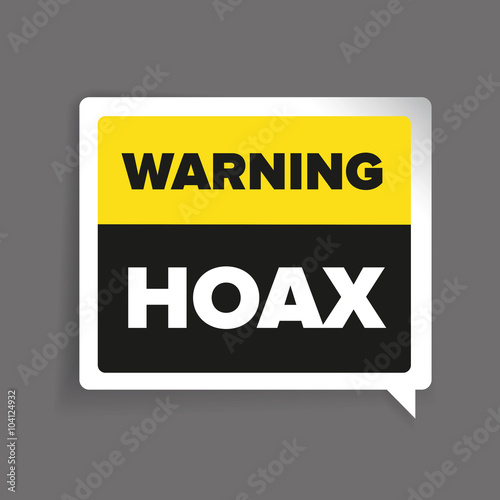 Warning of Internet Hoax vector