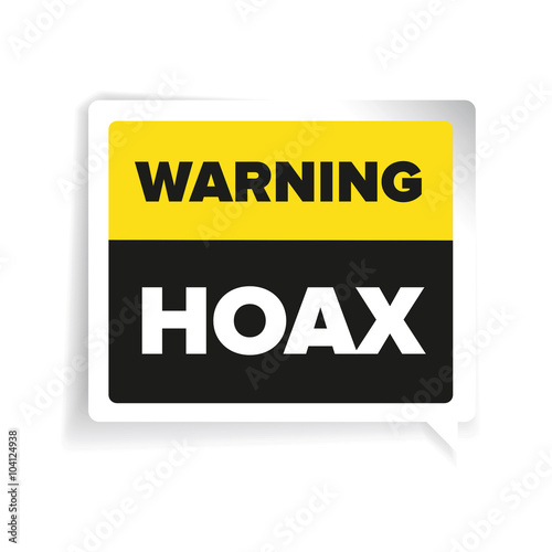 Warning of Internet Hoax vector