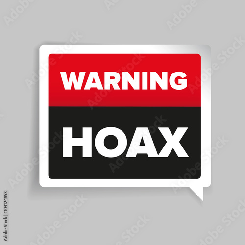 Warning of Internet Hoax vector