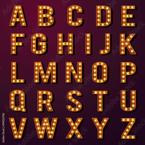 Light Bulb Alphabets Set