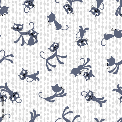 可愛いネコをパターンに