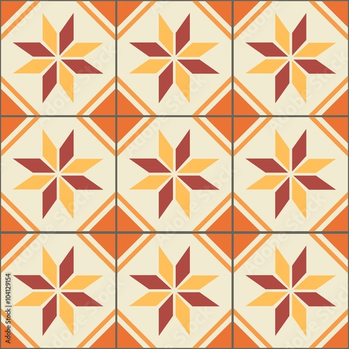 Orange Tile Seamless Pattern