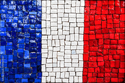 Mosaic flag of France
