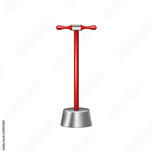 Big pestle with red wooden handle