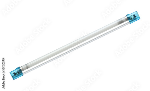 Fluorescent lamp with batten fitting (with clipping path) isolat photo