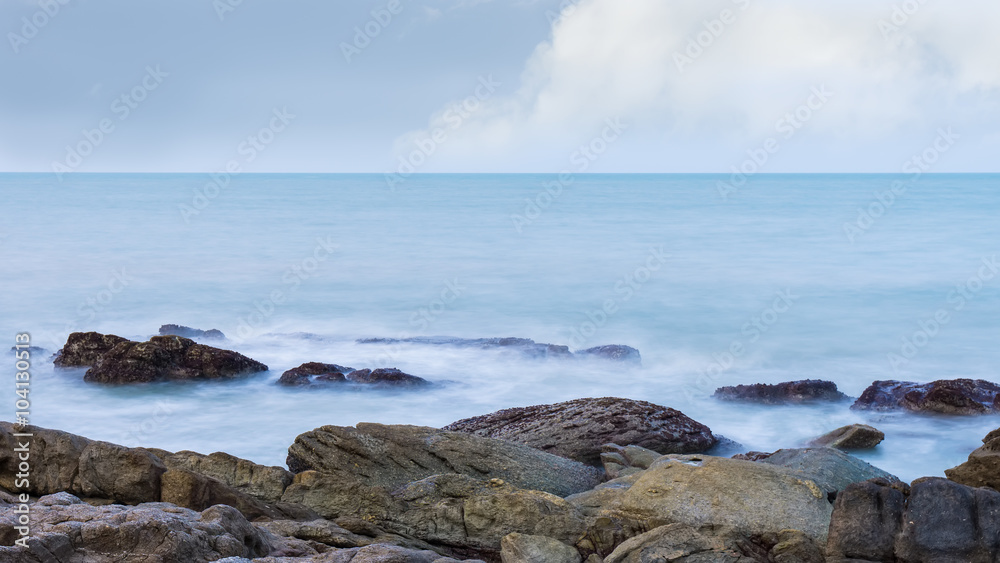 Beautiful long exposure at Thong Yee bay in Khanom , Thailand Beautiful long exposure at Thong Yee bay in Khanom , Thailand