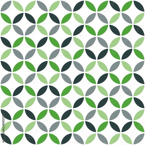 Green Geometric Retro Seamless Pattern