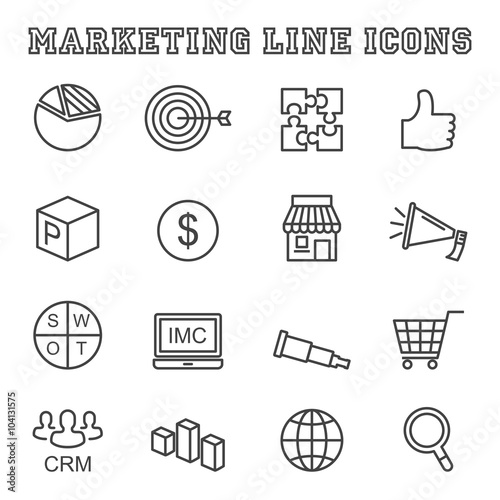 marketing line icons