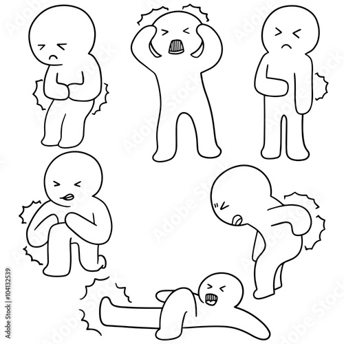 vector set of pain