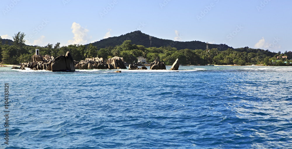 Fototapeta premium Praslin Island in Indian Ocean.