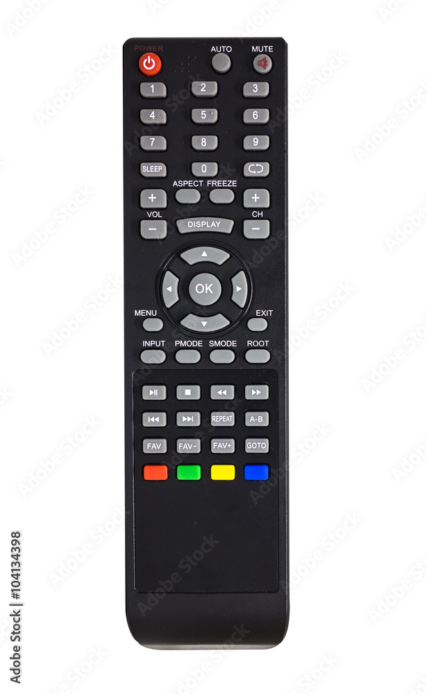 TV remote control isolated on white TV remote control isolated on white