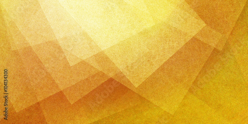 abstract yellow gold background with layers of transparent shapes in random pattern, cool modern background design for website or graphic art projects