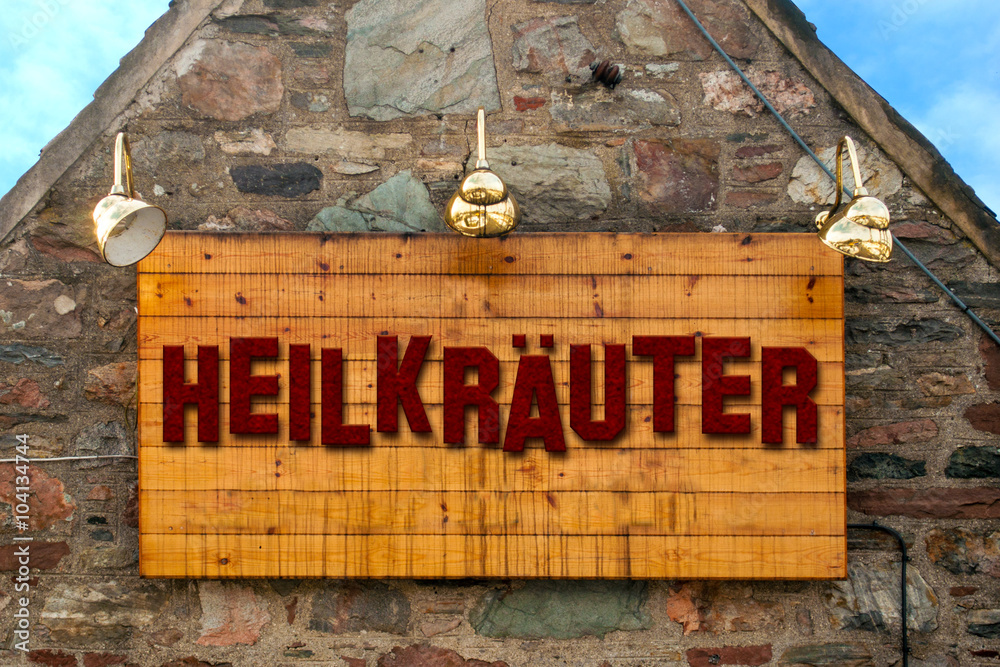 Obraz premium Schild 82 - Heilkräuter