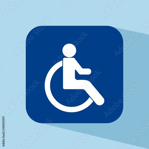 Logo Wheelchair, vector