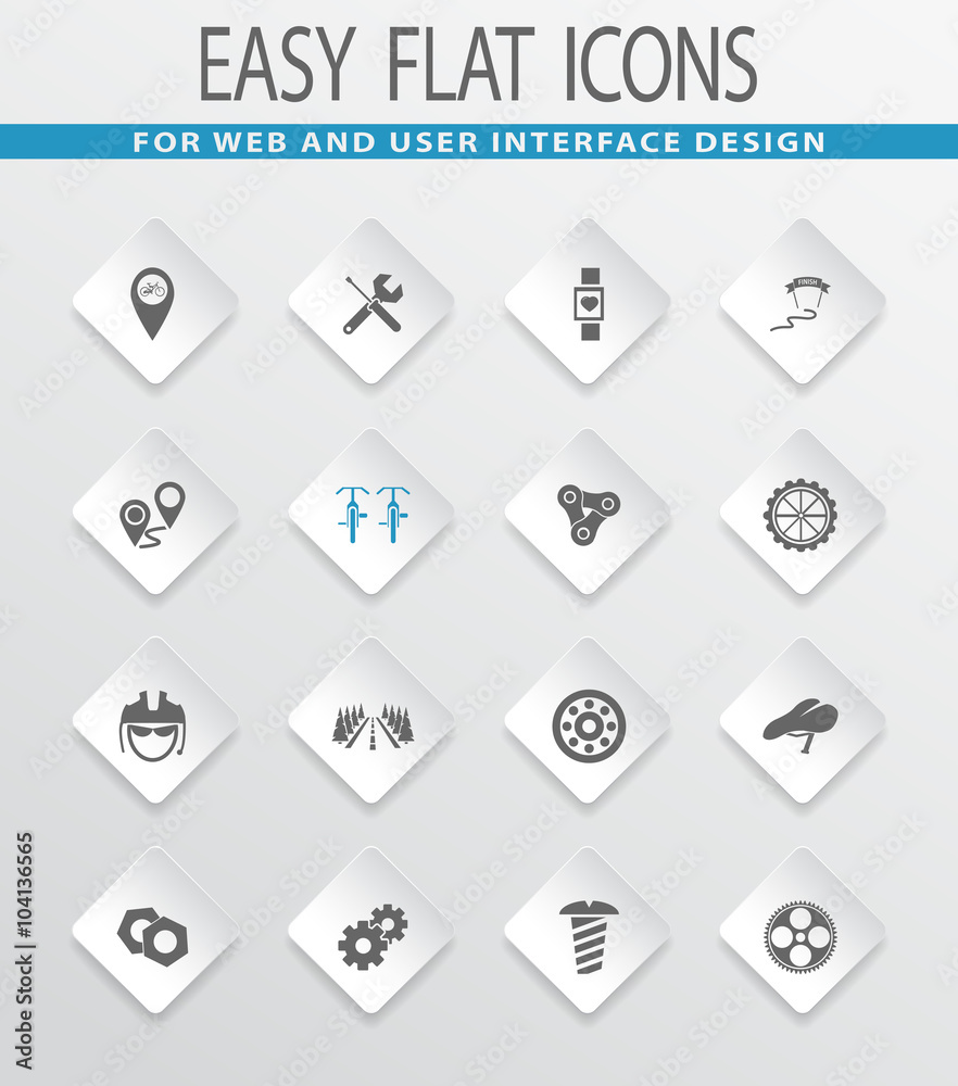 Bicycle icons set Bicycle icons set