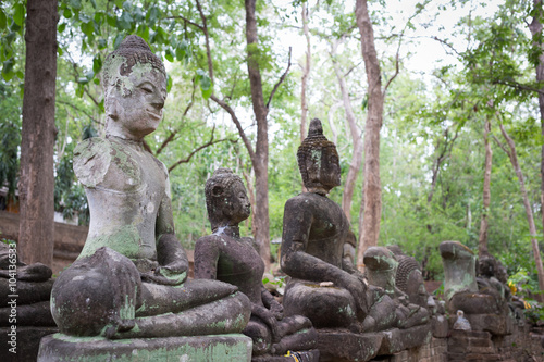 buddha statue in wat umong  chiang mai  travel thai temple