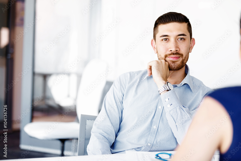 Naklejka premium Handsome businessman in office