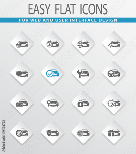 Car service icons set