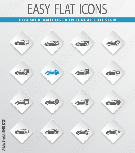 Car service icons set