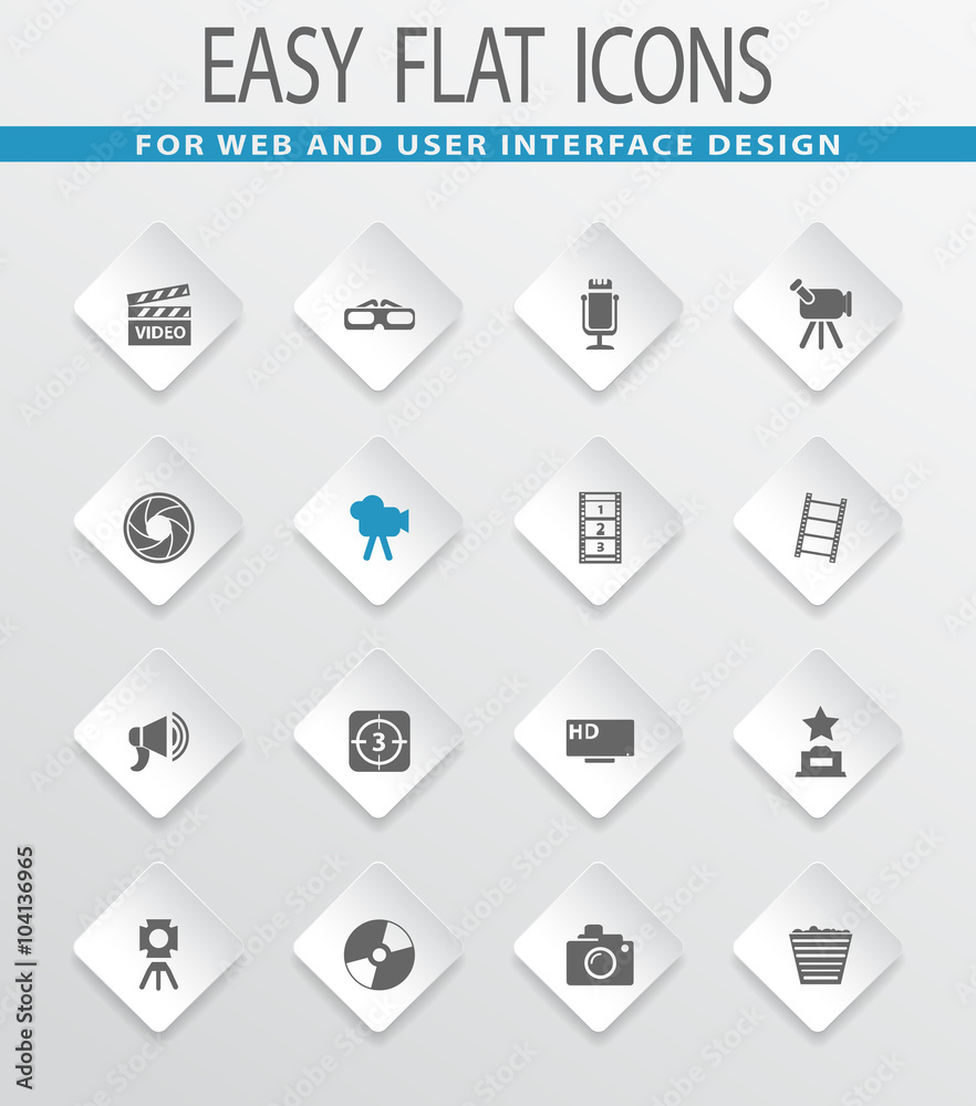 Cinema icons set Cinema icons set