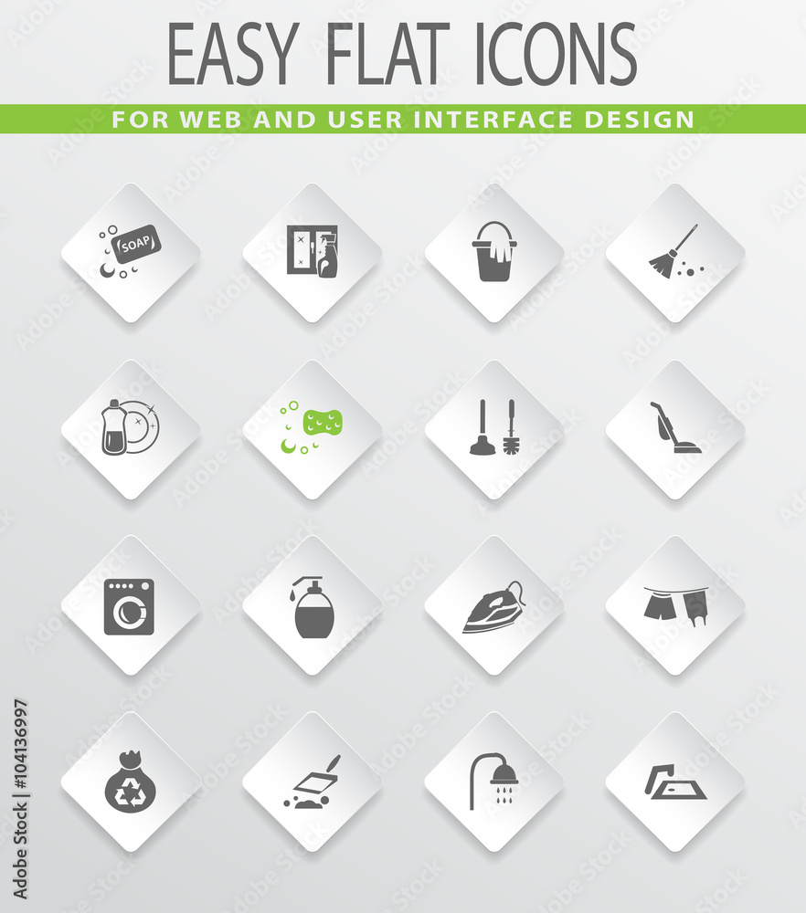 Cleaning company icons set Cleaning company icons set