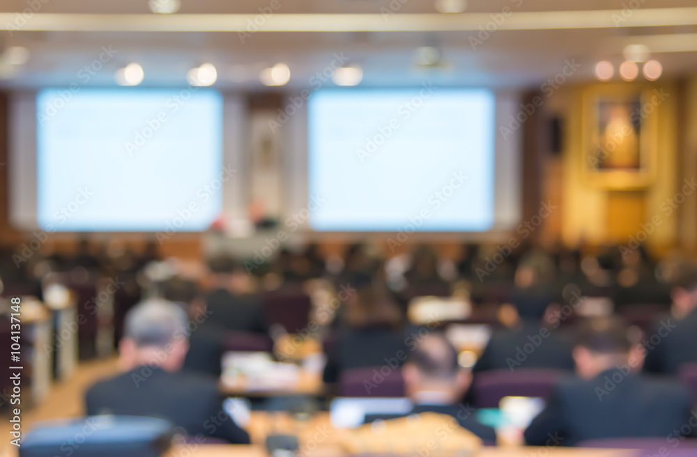 Fototapeta premium Blur of business Conference and Presentation in the conference h