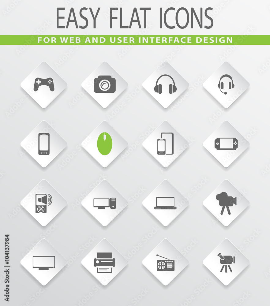 Gadget icons set Gadget icons set