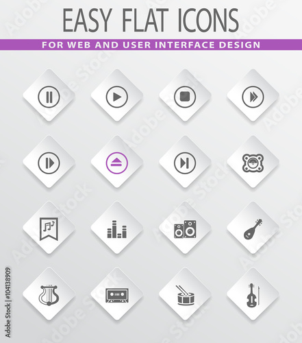 Music icons set
