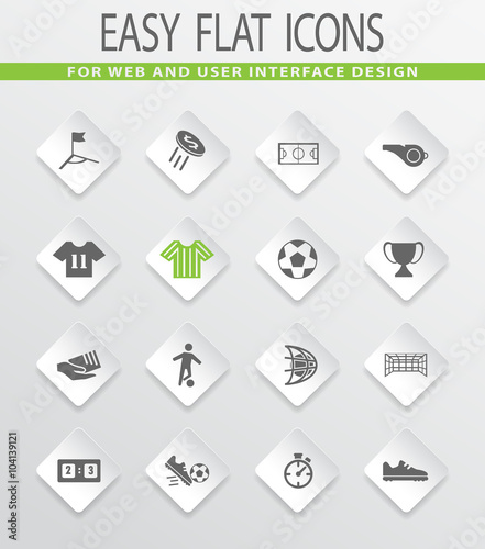 Soccer icons set
