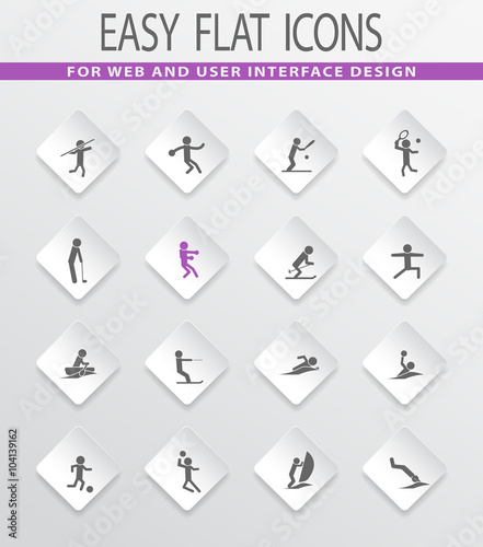 Shapes Sports icons set