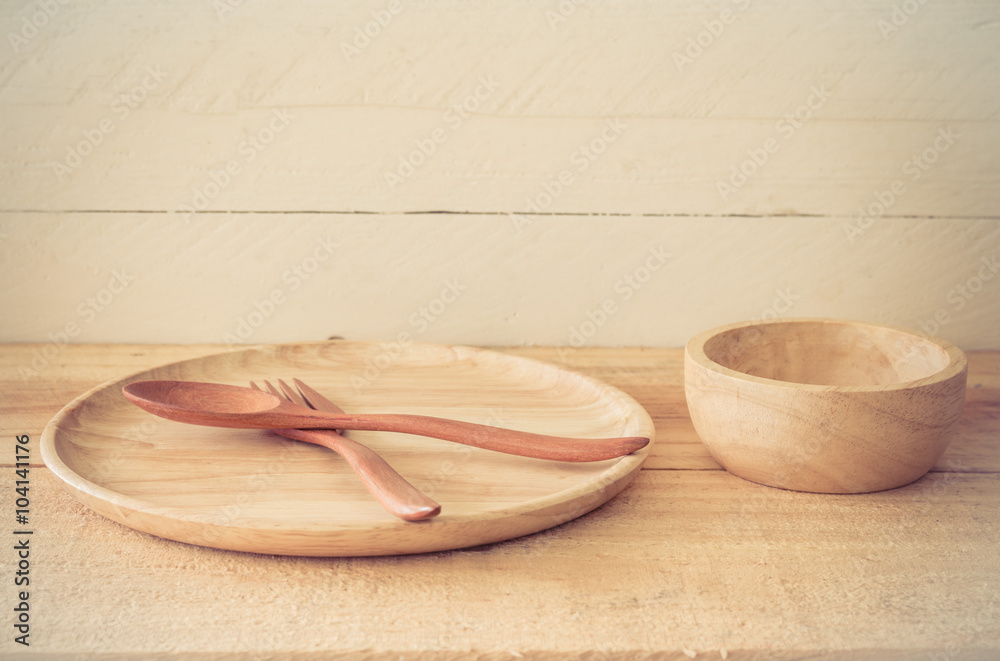 Still life with kitchen wooden utensils on wood background Still life with kitchen wooden utensils on wood background