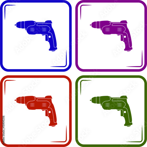 Perforator icon. Puncher icon.