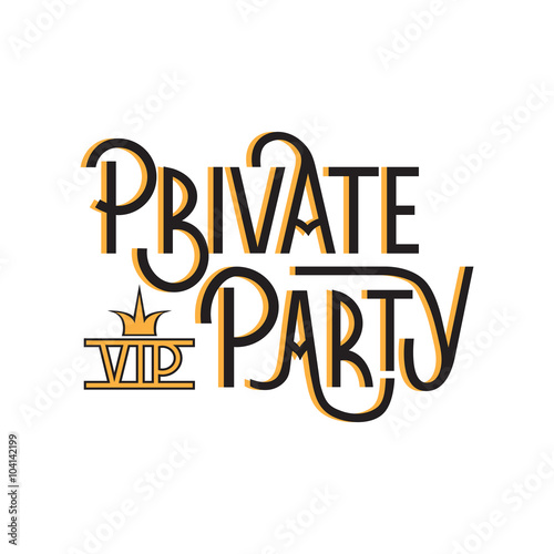 Private Party lettering