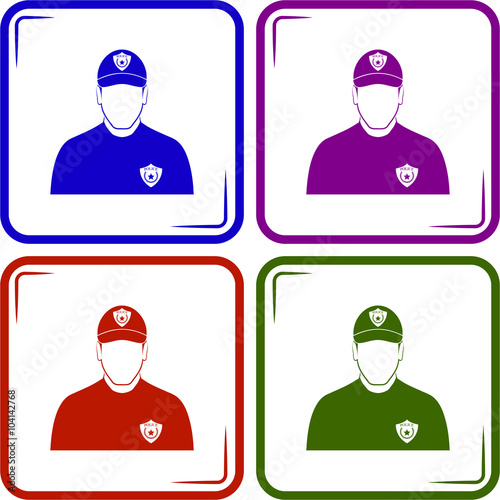 Police cadet Vector icon