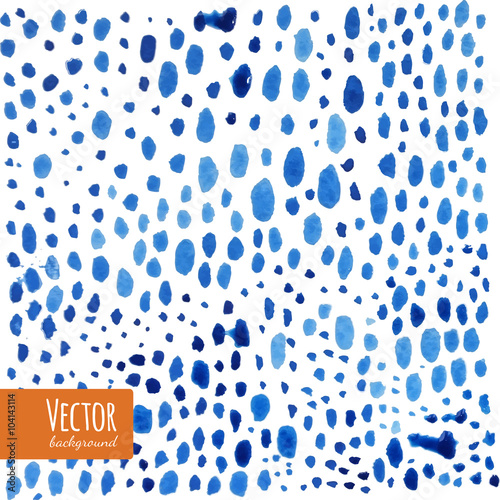 Abstract blue indigo tie dyed watercolor backgrounds in vector.