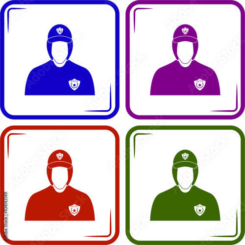 Police cadet Vector icon