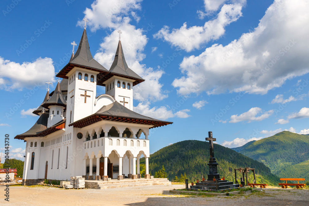 Orthodox church in Manastirea Prislop, Maramures country, Romania