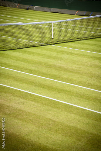 Tennis court and net