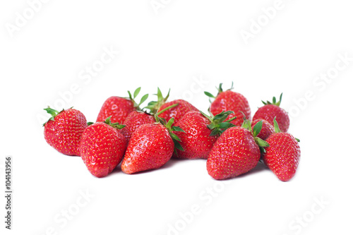 Fresh strawberries, isolated on white background