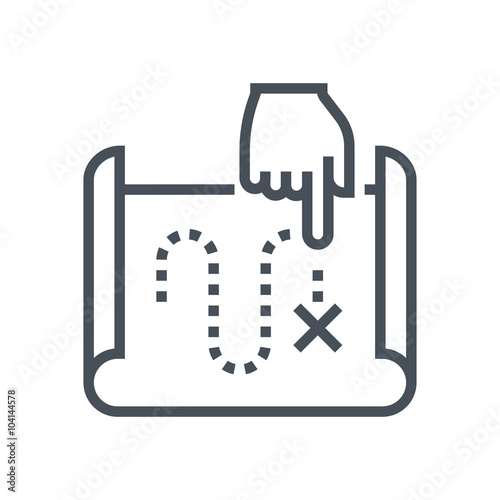 Treasure map icon