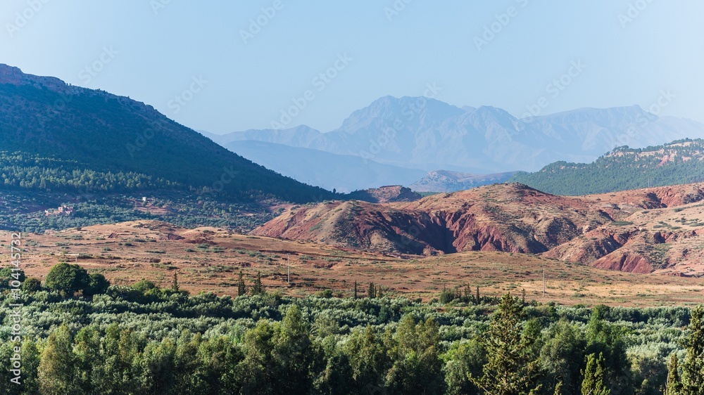 View in the high atlas mountains of Morocco