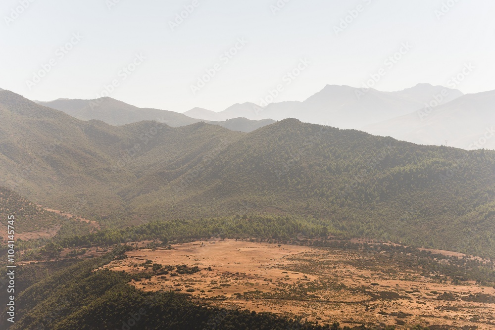 view in the high atlas mountains of Morocco