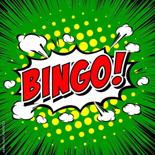 Bingo! Comic Speech Bubble, Cartoon