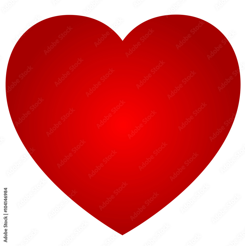 Vector red heart