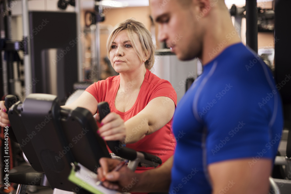 Workout with personal trainer Workout with personal trainer