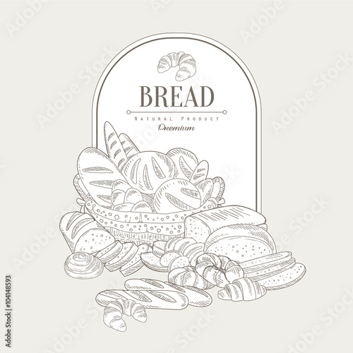 Bread. Vector Illustration Banner