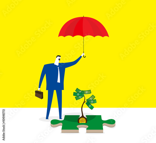 Εκτύπωση καμβά Seed of money / Take care the seed of money.