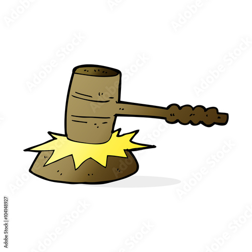 cartoon gavel banging