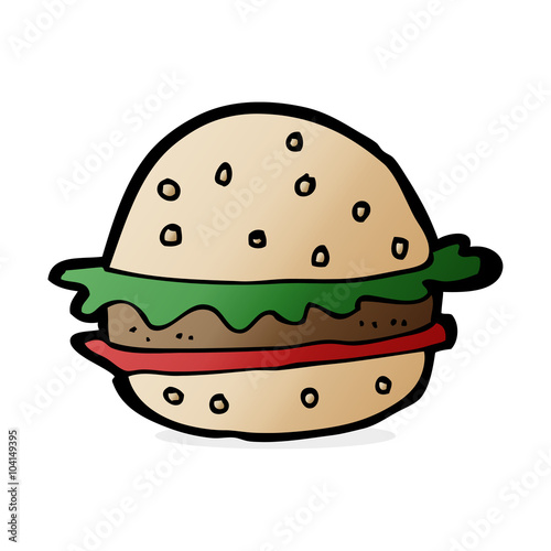 cartoon hamburger